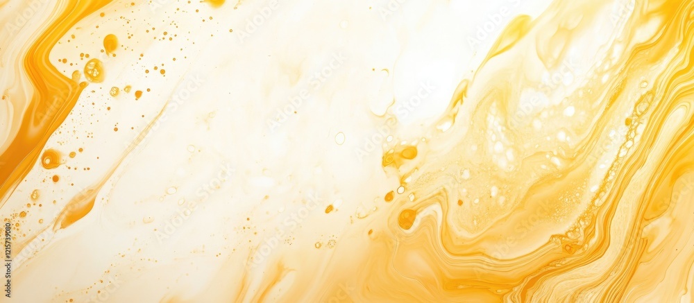 Poster warm abstract liquid marbling paint background with smooth swirls and empty copyspace for creative t