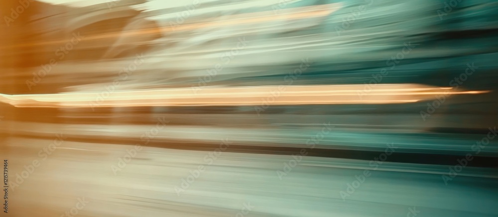 Aufkleber urban motion blur depicting speed and movement with empty space for text or branding in a modern cit