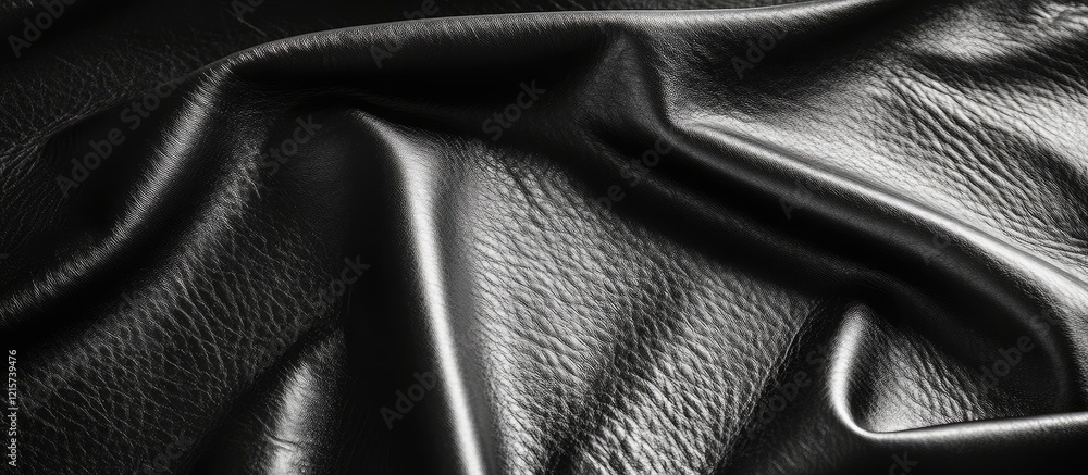 Poster elegant black leather texture featuring natural grain and a soft sheen suitable for displaying text 