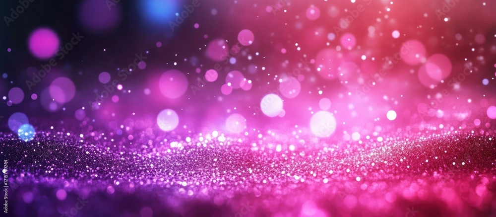 Poster vibrant abstract neon pink background with sparkling lights and ample copy space for text or design 