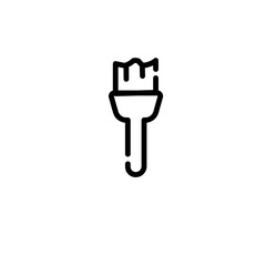 Brush widget symbol icon, sign and symbol icon. Minimalist vector line art, mobile apps icon