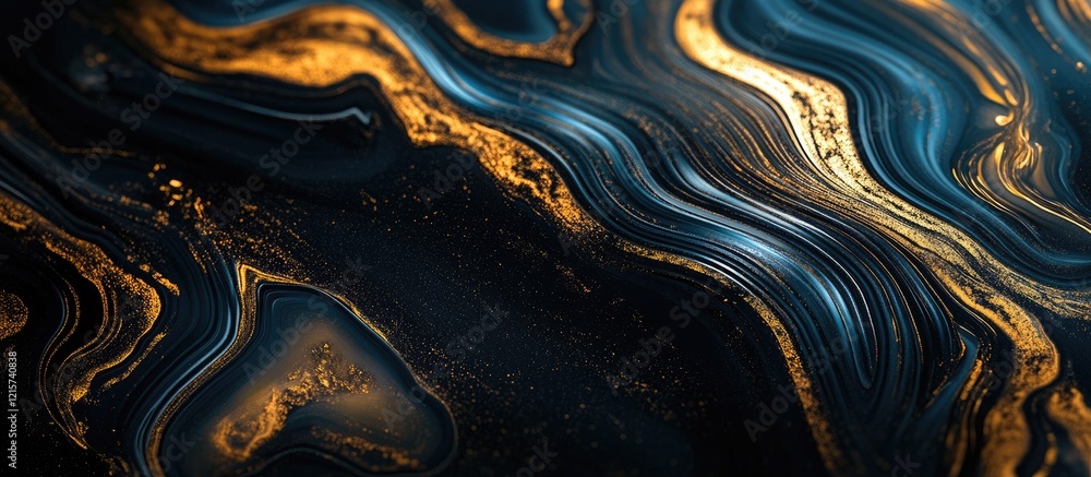 Aufkleber bronze agate abstract luxury marble texture on dark background with copyspace for text and design el