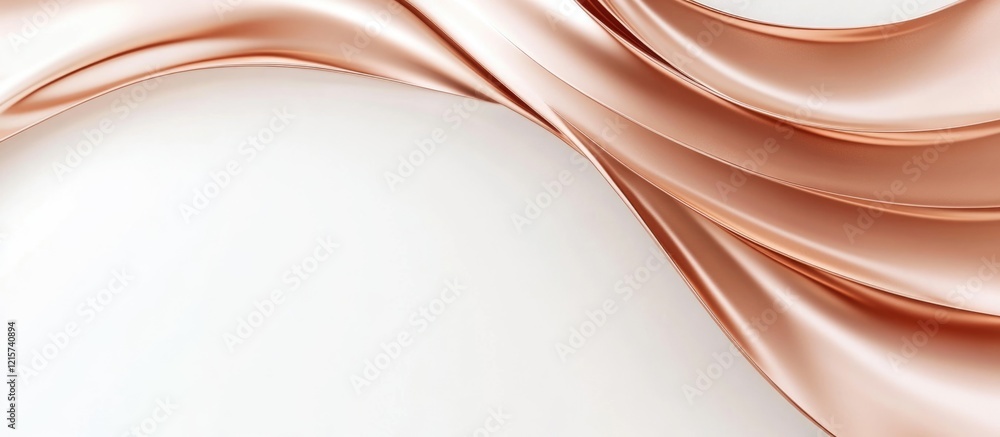 Poster elegant abstract spiral copper tube background with smooth curves and space for text or branding