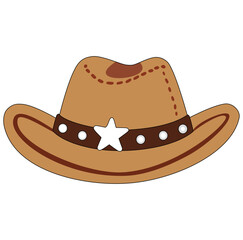 Cartoon Cowboy Hat Vector Illustration