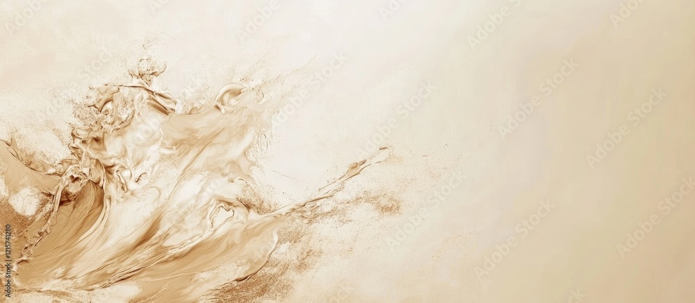 Aufkleber beige abstract artistic paint background with fluid textures and ample copyspace for text or graphic