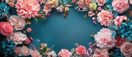 60th Birthday Celebration Floral Background with Funny Quote Space for Personalization and Text