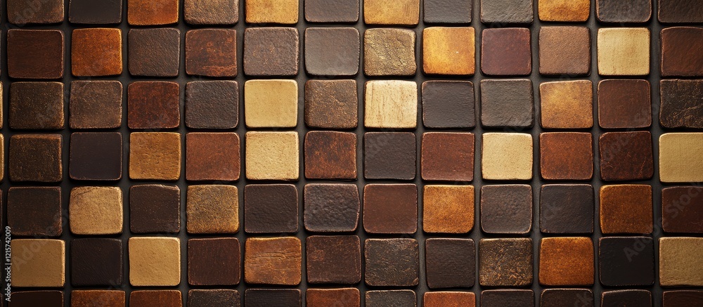 Aufkleber brown mosaic tile pattern with empty space for text ideal for background, design projects, or home d