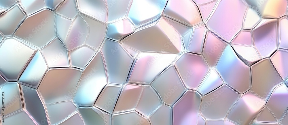 Poster holographic prismatic hematite textured background with iridescent color play and space for copy