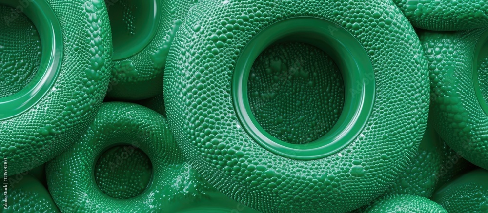 Poster green textured silicone inflatable tire background with air closeup offering empty space for text an