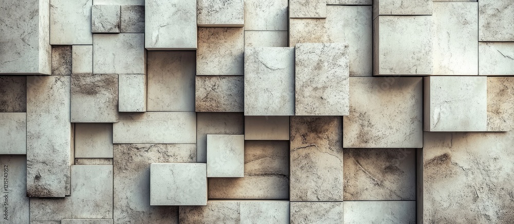Poster neutral minimalist geometric wall design featuring stone textures and open space for text elements i