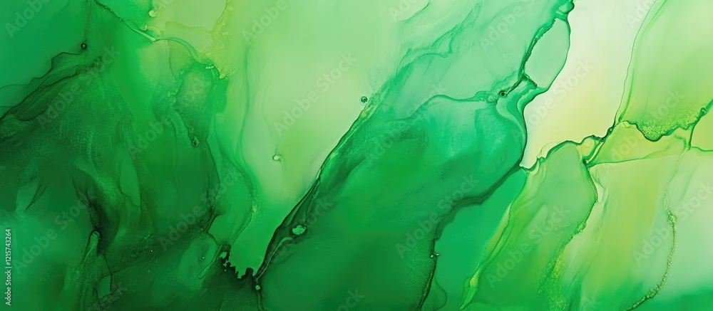 Aufkleber green fluid abstract art texture with smooth liquid ink for creative designs and decoration featurin