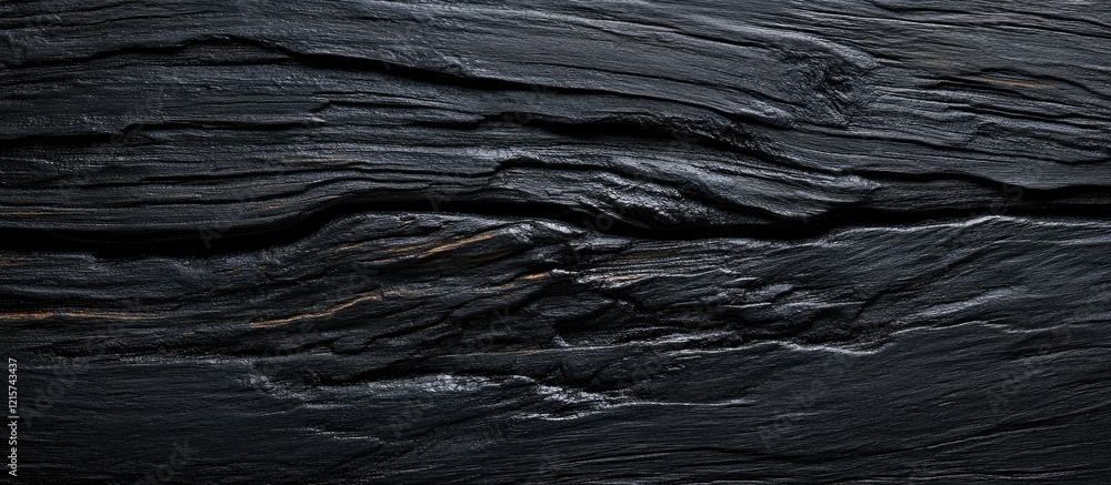 Aufkleber black wooden texture background with natural black wood grain and empty copyspace for text ideal for