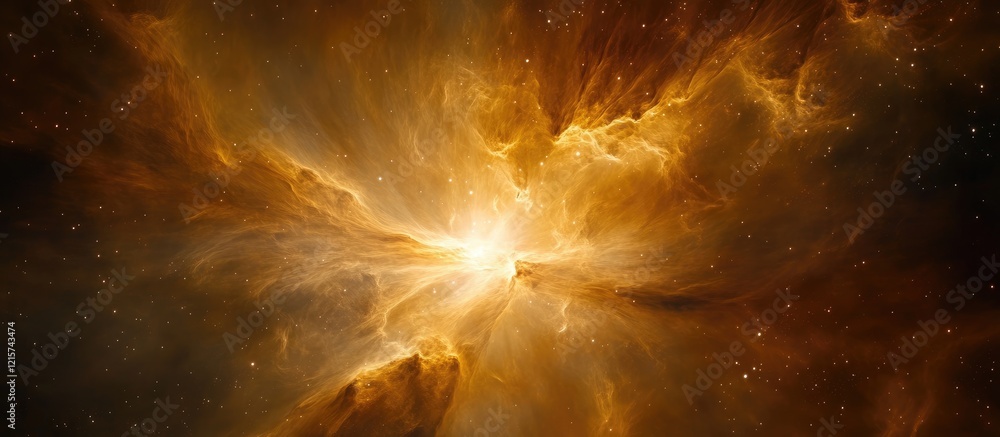 Poster vibrant abstract nebula galaxy background with space for custom text and imagery perfect for science