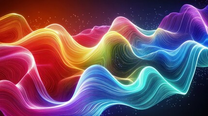 Fototapeta premium Abstract Rainbow Waves