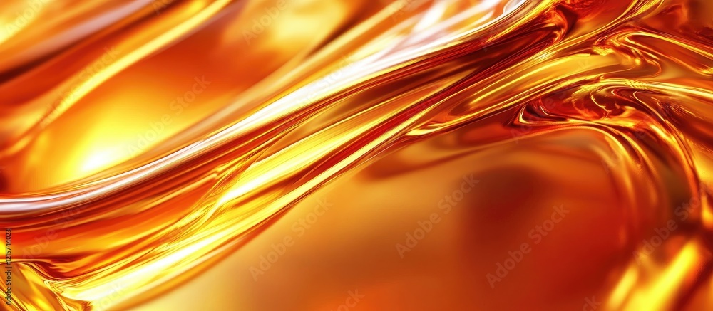 Poster vibrant abstract fluid background with rich golden hues and smooth waves ideal for text overlay or g