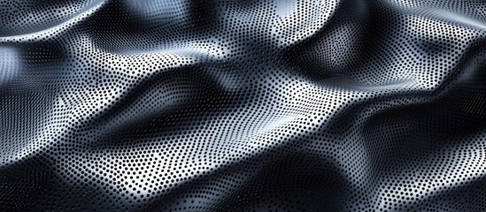 Abstract Metallic Mesh Texture with Fluid Patterns and Blank Space for Text Overlay in a Modern Design Setting