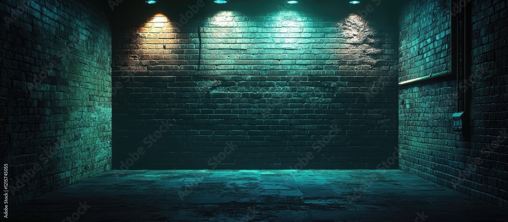 Poster urban nightlife abstract background with dramatic illumination and empty space for text in grungy br