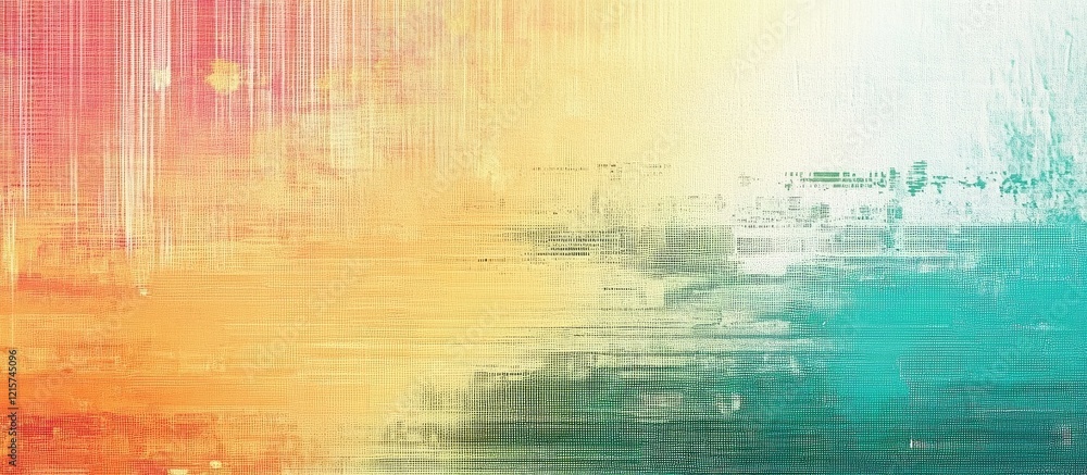 Poster abstract microchip technology background featuring vibrant colors and space for text overlays