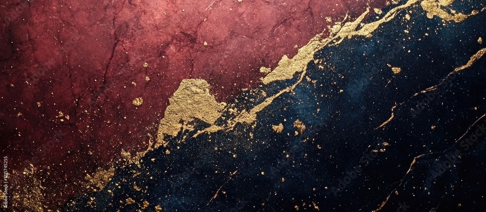 Poster elegant abstract marble background with gold accents and blank space for custom text or graphics