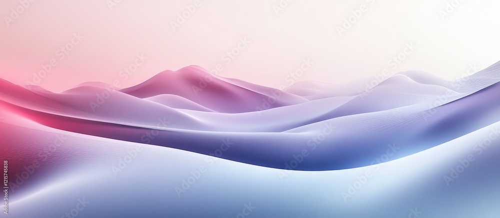 Poster abstract digital landscape wallpaper with soft gradients and empty copy space for text in serene des