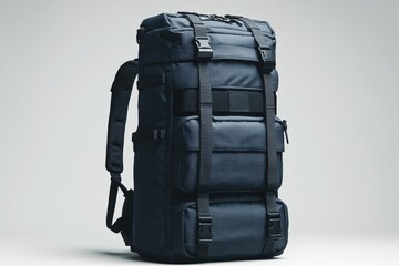 Naklejka premium Dark Navy Blue Backpack: A Durable and Stylish Travel Companion