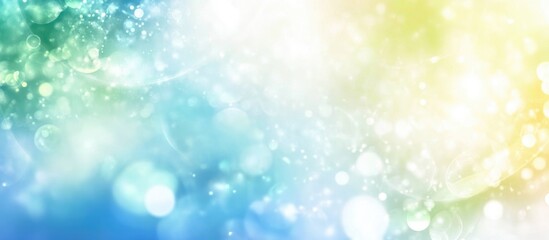 Naklejka premium Soft Light Blue and Green Bokeh Texture Background with Subtle Copyspace for Design Elements and Text Placement