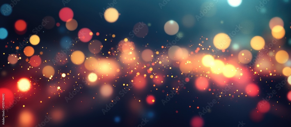Aufkleber abstract night traffic with colorful bokeh lights and speed trails ideal for backgrounds or text ove