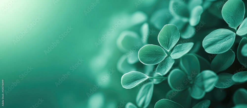 Poster abstract green clover leaves texture background with space for text or design elements