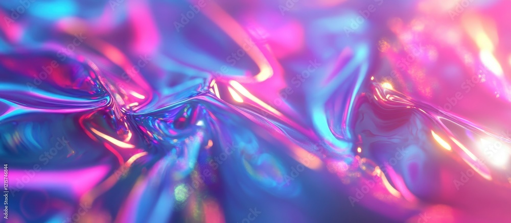 Aufkleber vibrant abstract holographic background with iridescent colors and a smooth texture ideal for creati