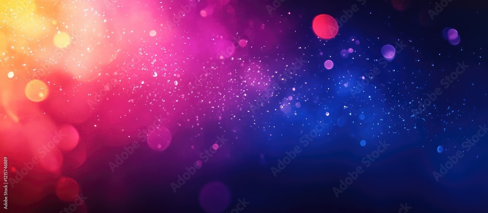 Poster vibrant multicolored abstract background with light effects and water droplets ideal for text placem