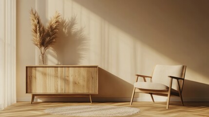 Sunlit Minimalist Living Room Interior Design