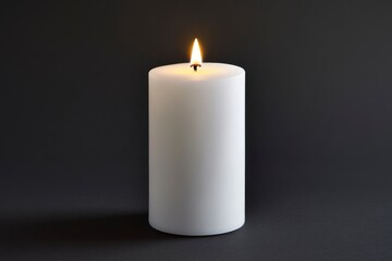 Led Flickering Candle White Pillar Realistic Flame