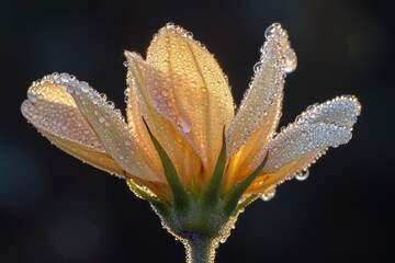 Dew-kissed Flower Macro Photography Stunning Closeup