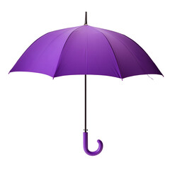 A bright purple umbrella, cut out. Isolated on transparent or white background