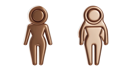 Collection of Female Symbols Rendered in a 3D Style Generative AI