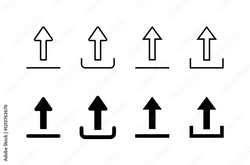 Poster upload icon vector isolated on white background. upload sign icon. upload button. load symbol.
