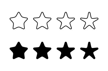Obraz premium Star Icon vector isolated on white background. Star vector icon. Rating symbol