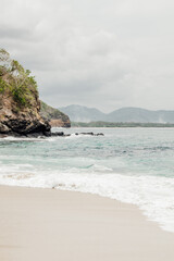 Rocks and coastline of Tanjung Papuma in Jember, Indonesia