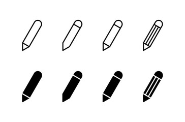 Pencil icon vector isolated on white background. Pencil vector icon