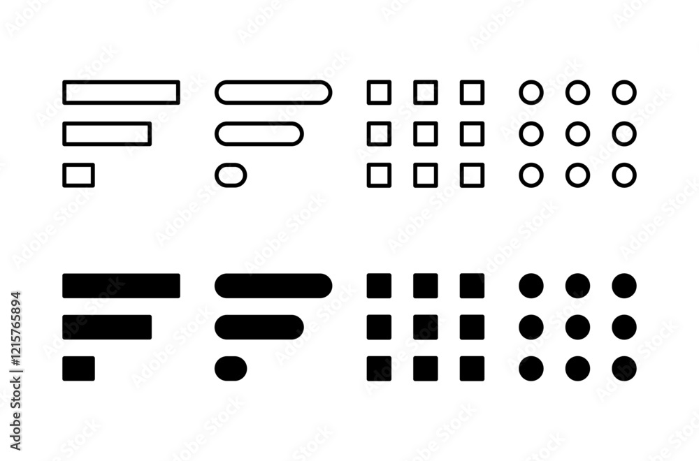 Aufkleber menu icon vector isolated on white background. web menu icon