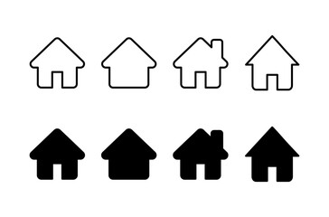 Home icon vector isolated on white background. House vector icon. Address