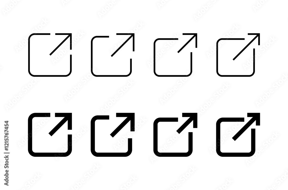 Aufkleber link icon vector isolated on white background. link vector icon. external link symbol vector icon. h