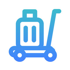 airport luggage car bold gradient