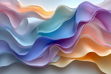Abstract Pastel Wave Background Illustration