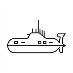 Obraz premium Sailboat outline icon vector art illustration.