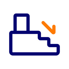 Obraz premium stairs down duotone