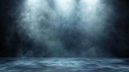 ceiling light in an empty dark room illuminated by soft white light casting long shadows creating a calm atmosphere with a minimalistic bright tone and blurred empty space