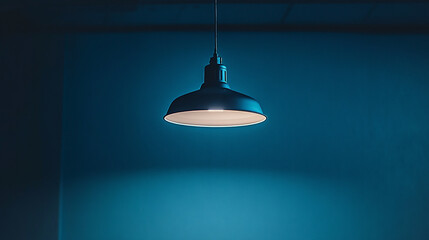 ceiling light in an empty dark room illuminated by soft white light casting long shadows creating a calm atmosphere with a minimalistic bright tone and blurred empty space