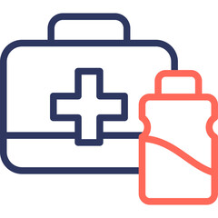 Medical Kit line color icon