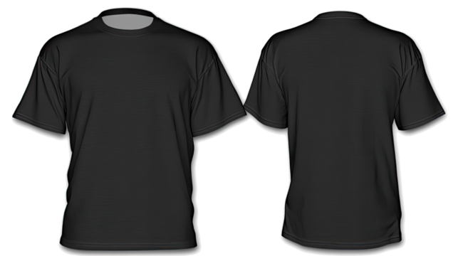 Black Mens T Shirts Mockups for Design Presentation Generative AI